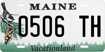 ME license plate 0506TH