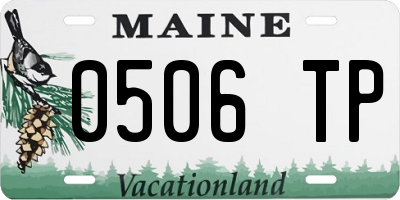 ME license plate 0506TP