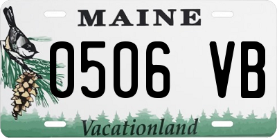 ME license plate 0506VB