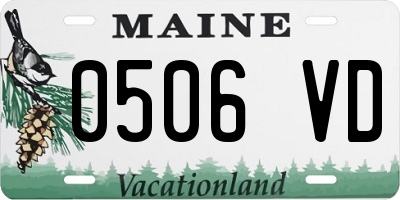 ME license plate 0506VD