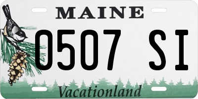 ME license plate 0507SI