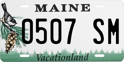 ME license plate 0507SM