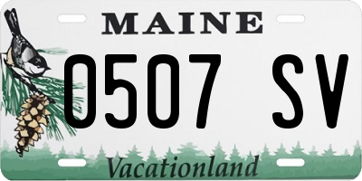 ME license plate 0507SV
