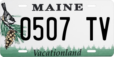 ME license plate 0507TV