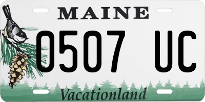 ME license plate 0507UC