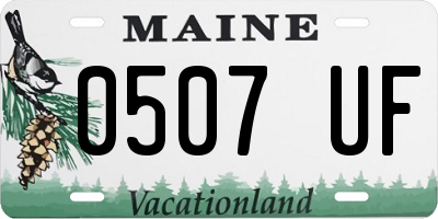 ME license plate 0507UF