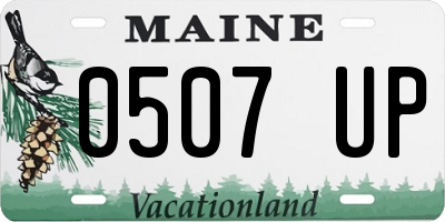 ME license plate 0507UP