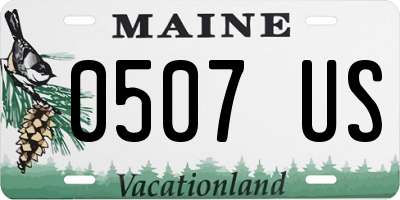 ME license plate 0507US