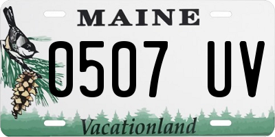 ME license plate 0507UV