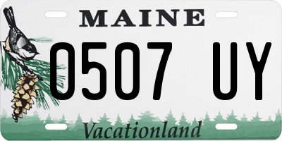 ME license plate 0507UY