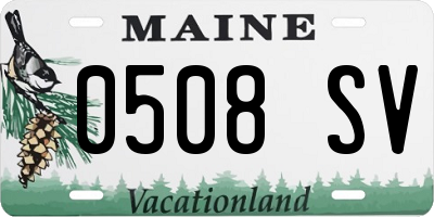 ME license plate 0508SV