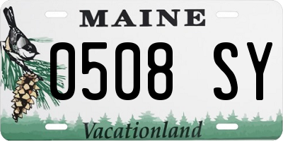 ME license plate 0508SY