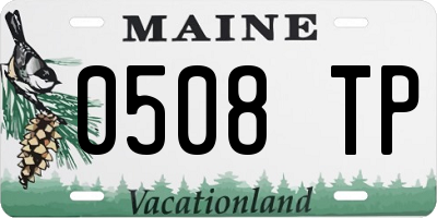 ME license plate 0508TP