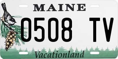 ME license plate 0508TV