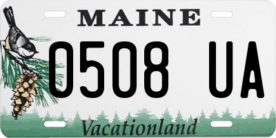 ME license plate 0508UA