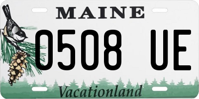 ME license plate 0508UE