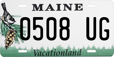 ME license plate 0508UG