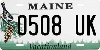 ME license plate 0508UK