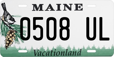 ME license plate 0508UL