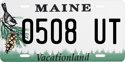 ME license plate 0508UT