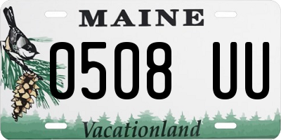 ME license plate 0508UU