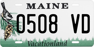 ME license plate 0508VD