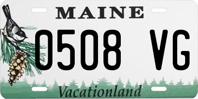 ME license plate 0508VG