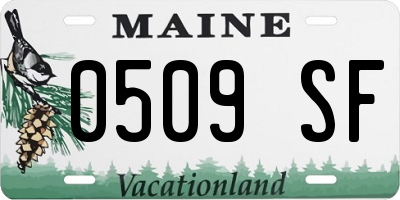 ME license plate 0509SF