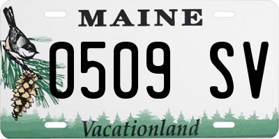 ME license plate 0509SV