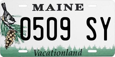 ME license plate 0509SY
