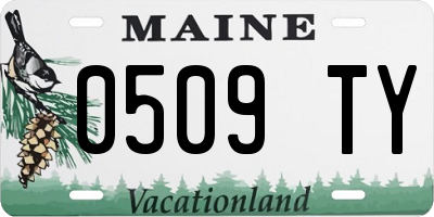 ME license plate 0509TY