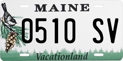 ME license plate 0510SV