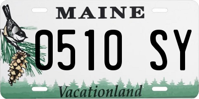 ME license plate 0510SY