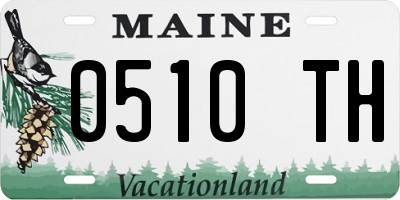 ME license plate 0510TH