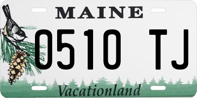 ME license plate 0510TJ