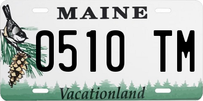 ME license plate 0510TM