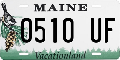 ME license plate 0510UF