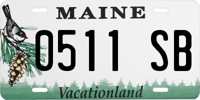 ME license plate 0511SB