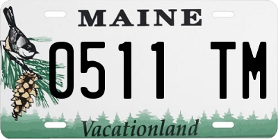 ME license plate 0511TM