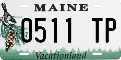 ME license plate 0511TP
