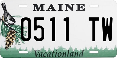 ME license plate 0511TW