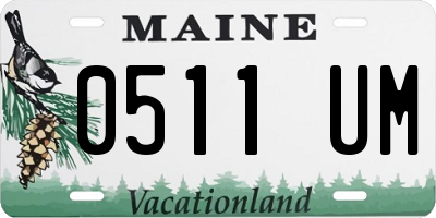 ME license plate 0511UM