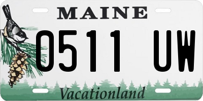 ME license plate 0511UW