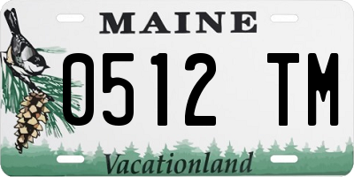 ME license plate 0512TM