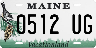 ME license plate 0512UG