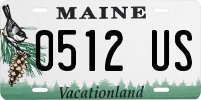 ME license plate 0512US