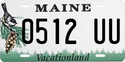 ME license plate 0512UU