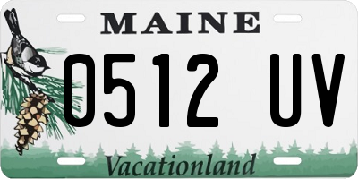 ME license plate 0512UV
