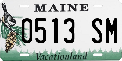 ME license plate 0513SM