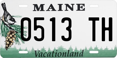 ME license plate 0513TH